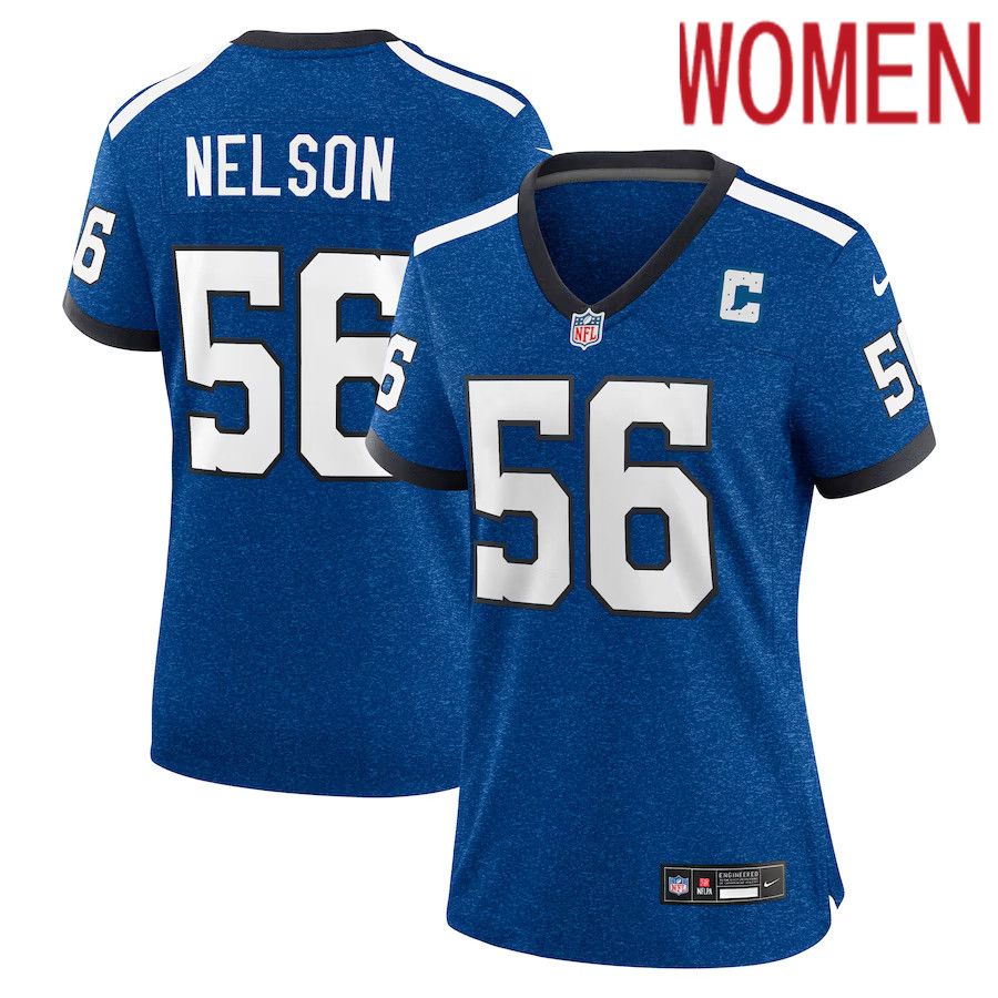 Women Indianapolis Colts #56 Quenton Nelson Nike Royal Indiana Nights Alternate Game NFL Jersey